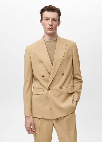 MANGO MAN Regular Fit Sakko 'Boston' in Beige: Vorderseite