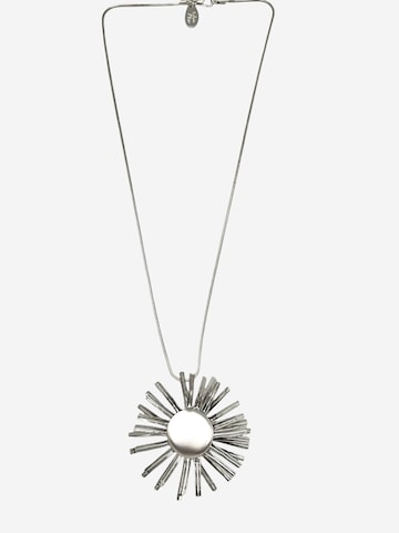 Gloria Mago Necklace 'Sunflower pendant necklace, silver, 10µ brass' in Silver: front