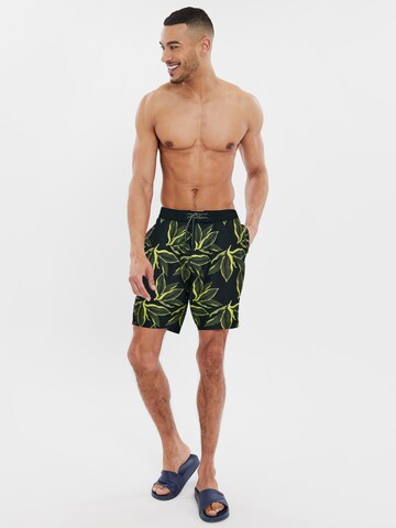 Threadbare Board Shorts 'Station' in Black