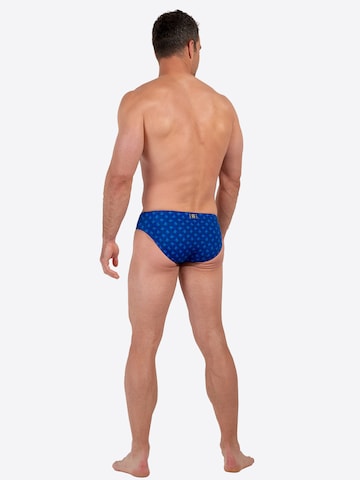 HOM Badehose ' Swim Mini Briefs Trinacria ' in Blau