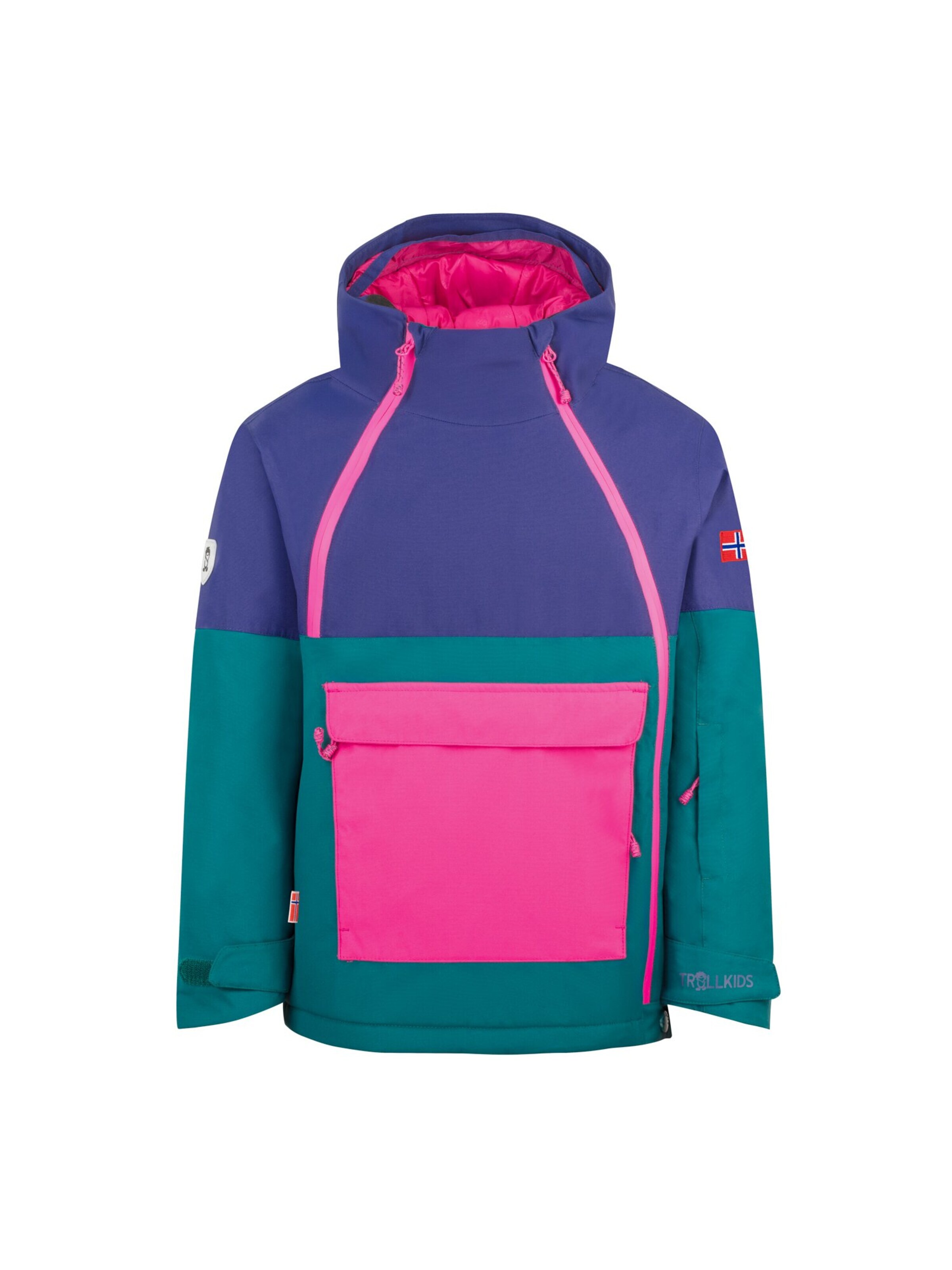 TROLLKIDS Winter Jacket in Green: front