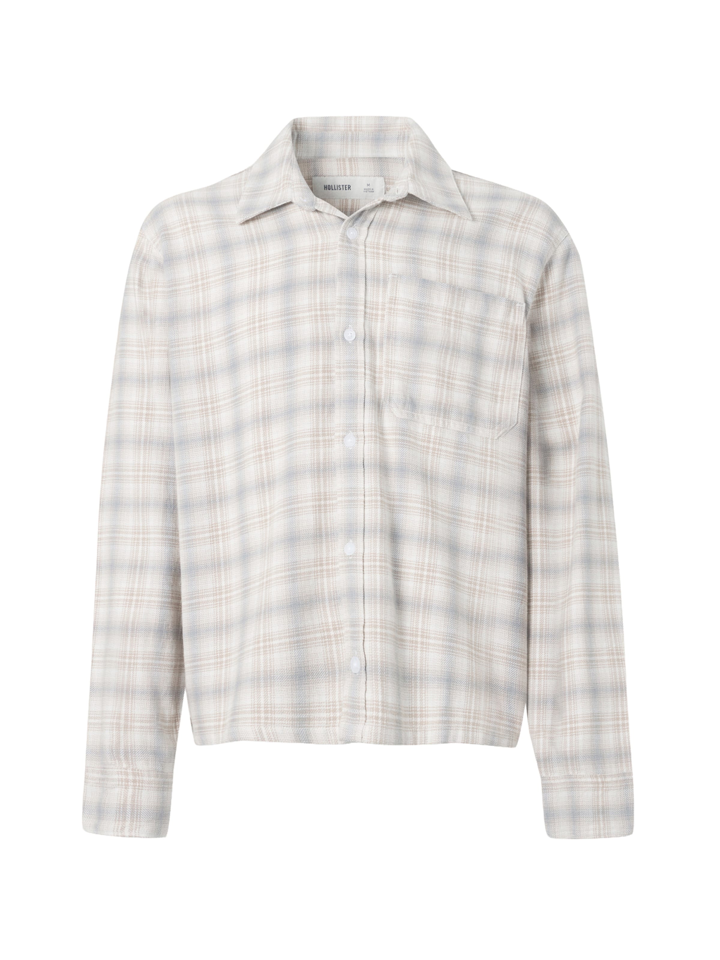 HOLLISTERRegular Fit Košulja - bijela boja: prednji dio