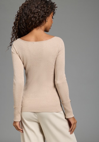 Bruno Banani Pullover in Beige