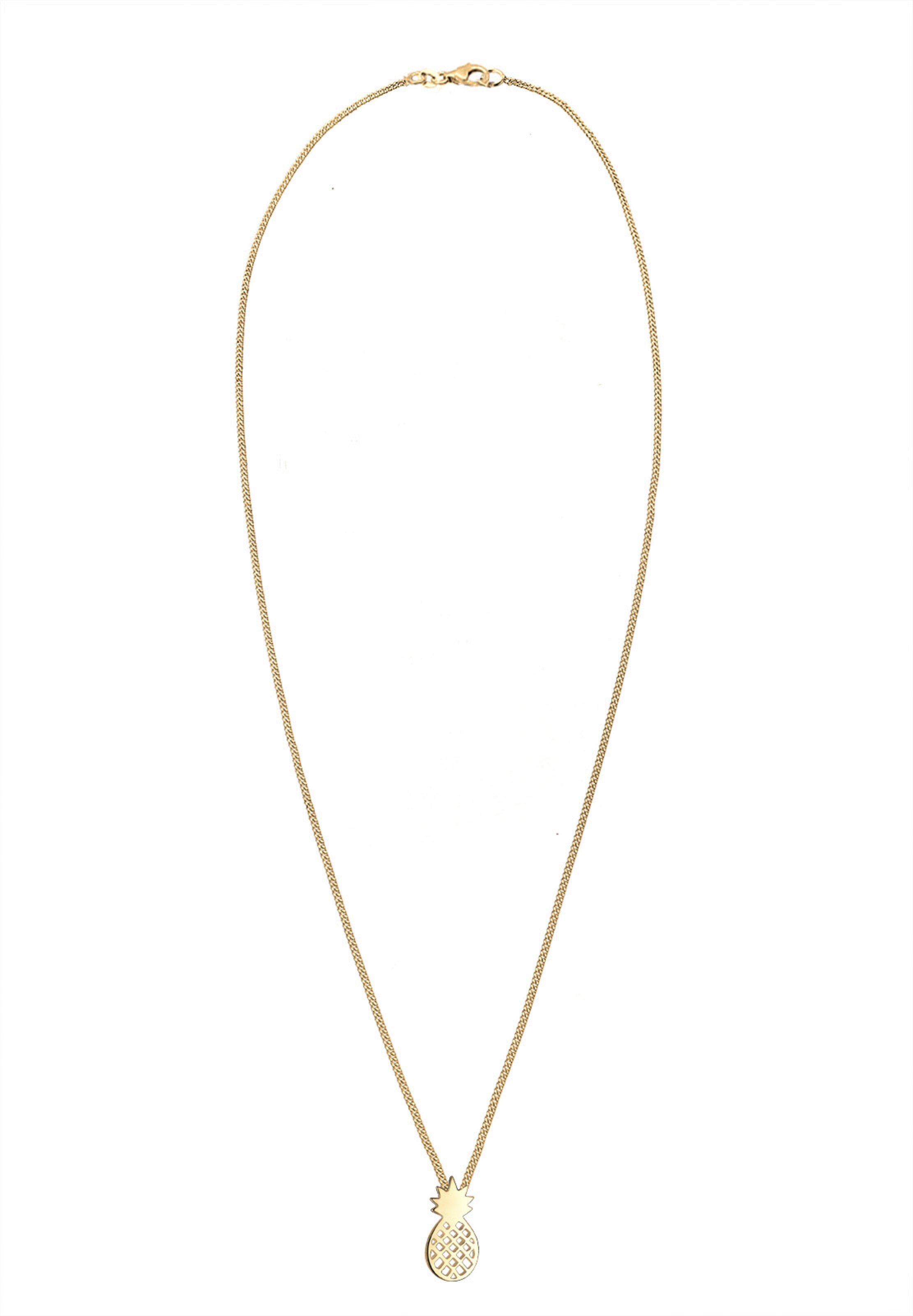 ELLI Ketting 'Ananas' in Goud: voorkant