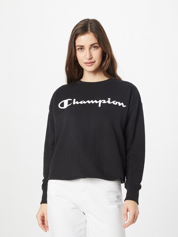 Champion Authentic Athletic Apparel Sweatshirt in Black: front