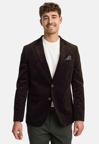 JEFF Regular fit Business-colbert ' George ' in Bruin: voorkant