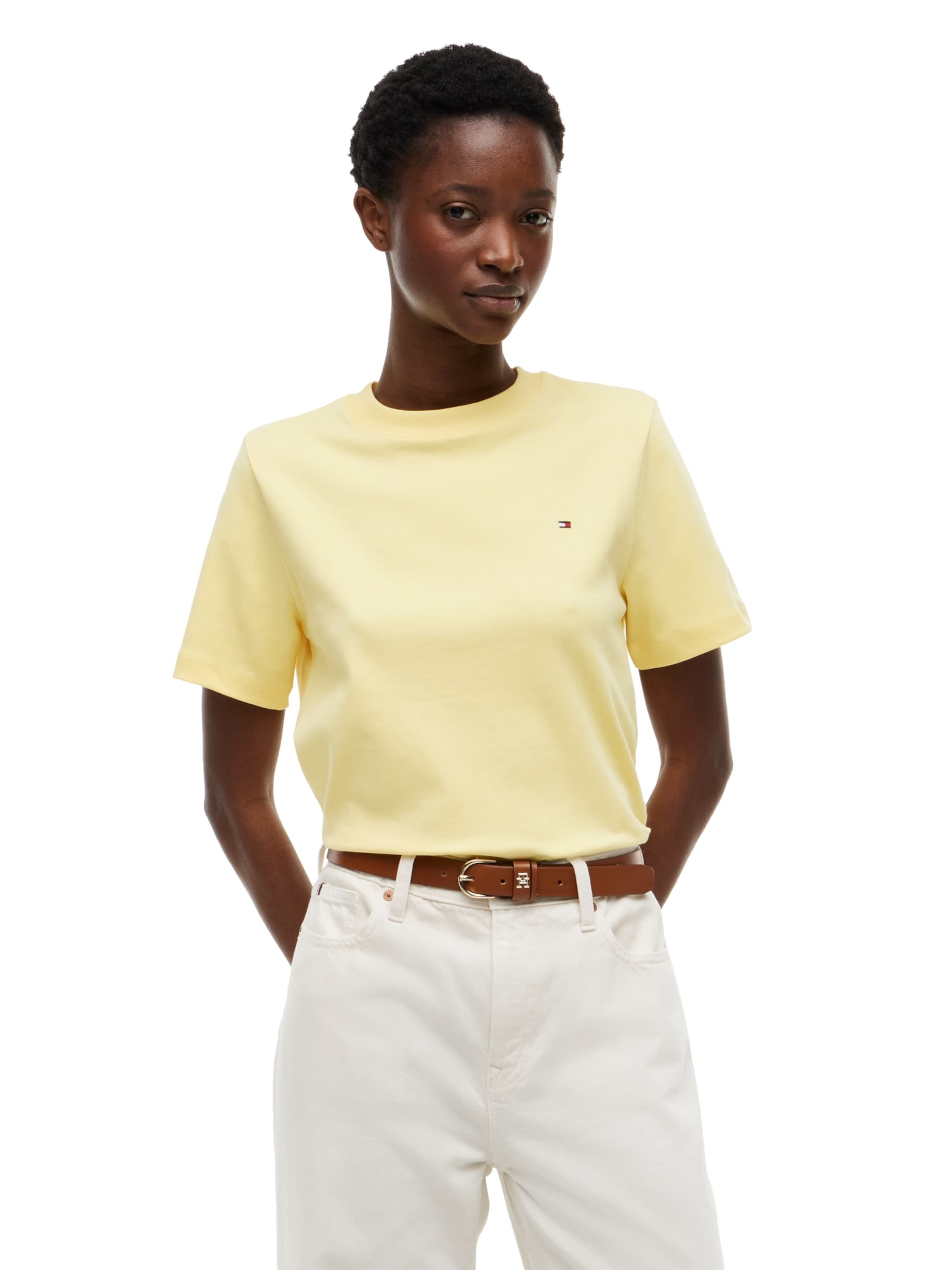 TOMMY HILFIGER Majica | rumena barva: sprednja stran