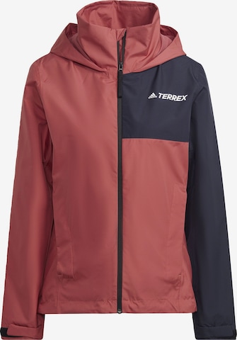 ADIDAS TERREX Outdoor Jacket 'Multi Primegreen' in Red: front