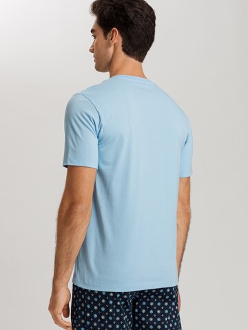 Hanro V-Shirt ' Living Shirts ' in Blau