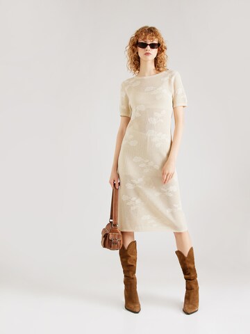 Soft Rebels Gebreide jurk 'Nell' in Beige: voorkant