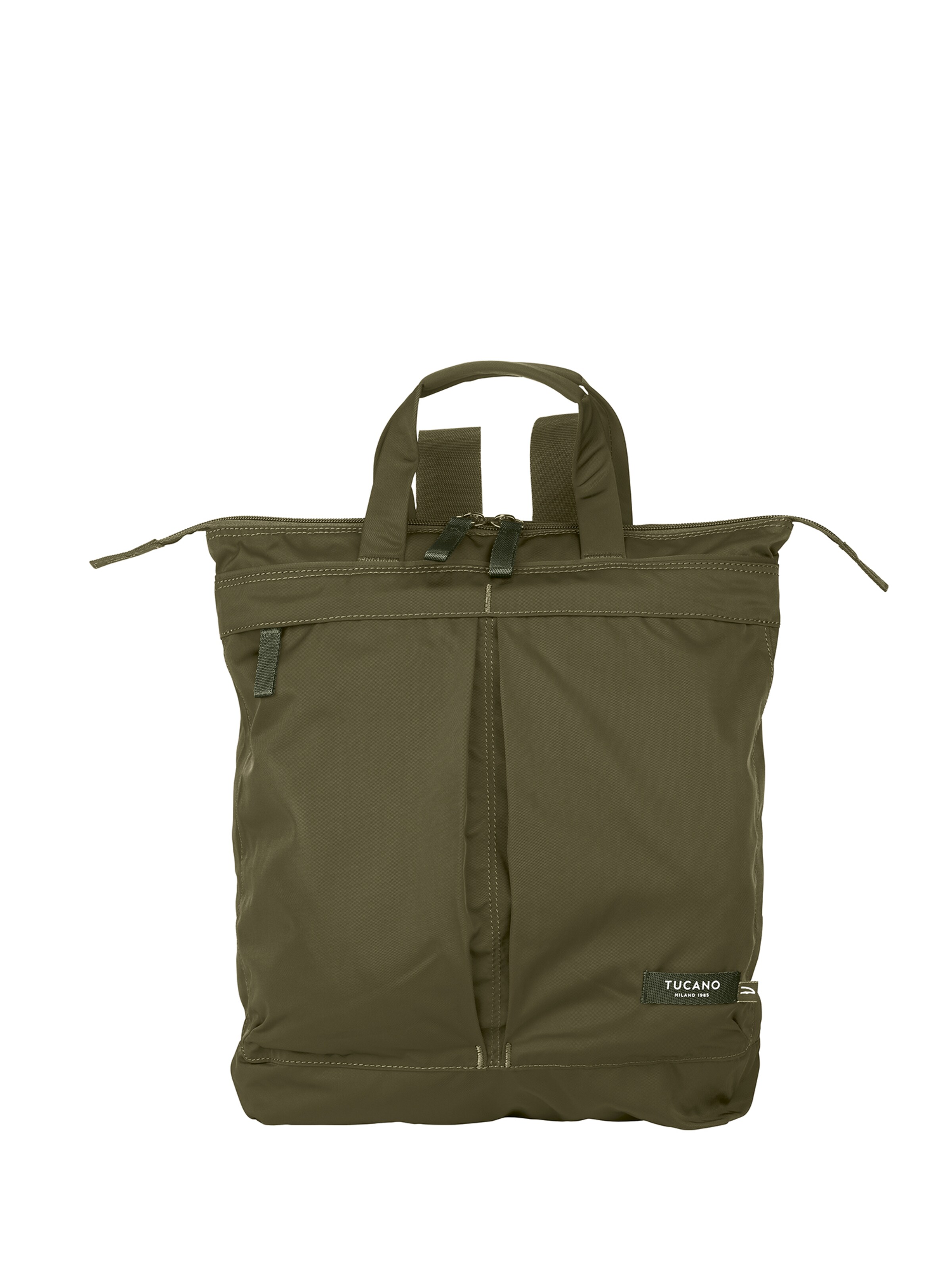 Zaino 'Zaino Unisex Tucano Recycled PET con Zip - 35x42x8 cm' di TUCANO in verde: frontale