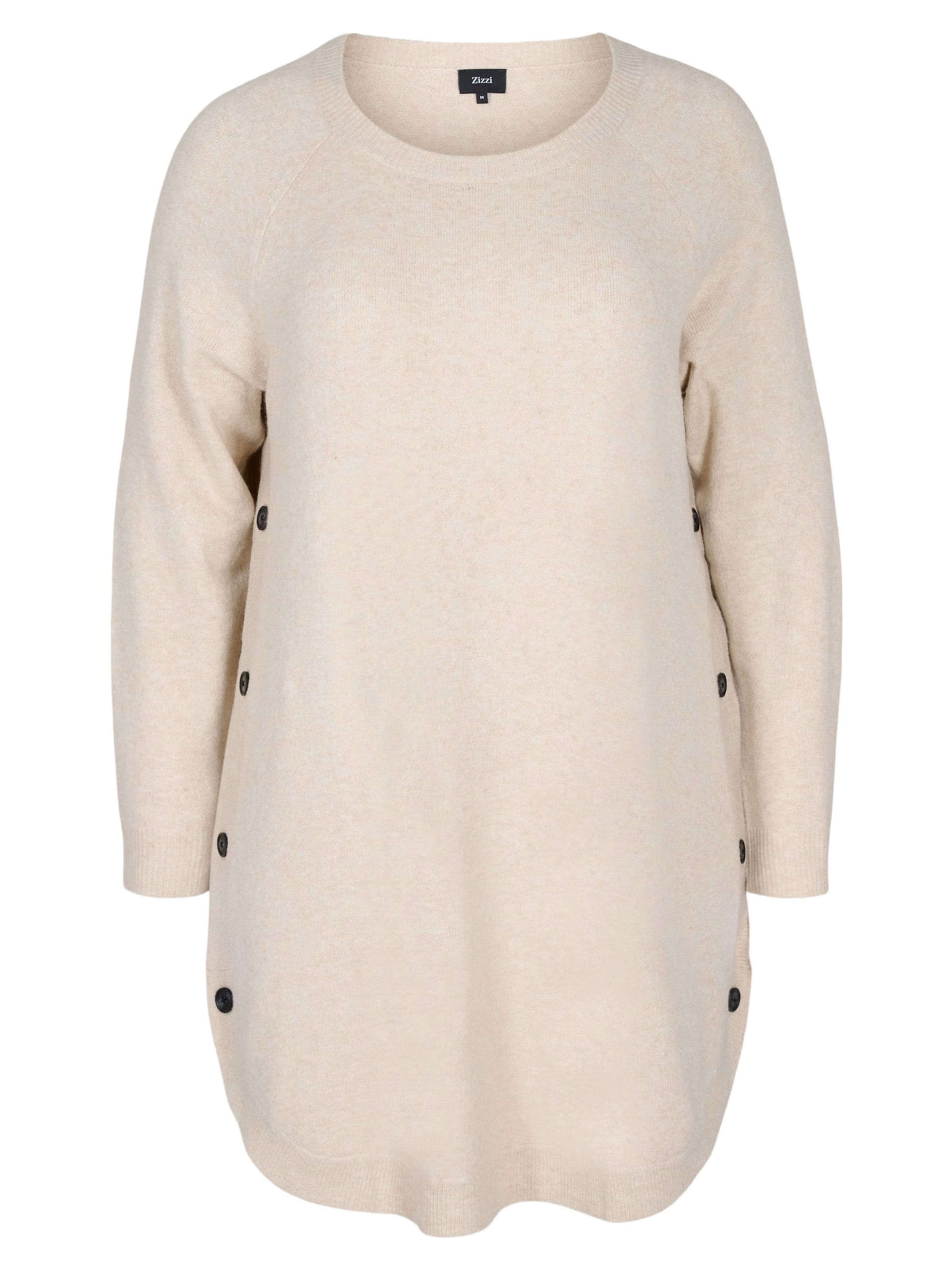 Zizzi Pletené šaty 'Sunny' - Béžová: predná strana