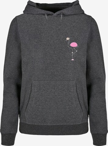 Sweat-shirt 'Flamingo' Merchcode en gris : devant