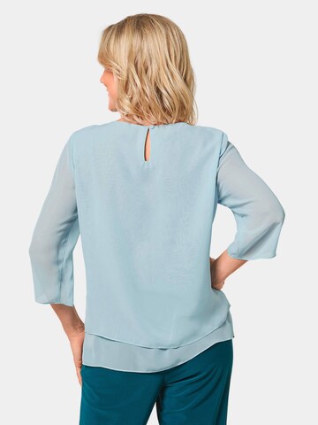 Goldner Bluse in Blau