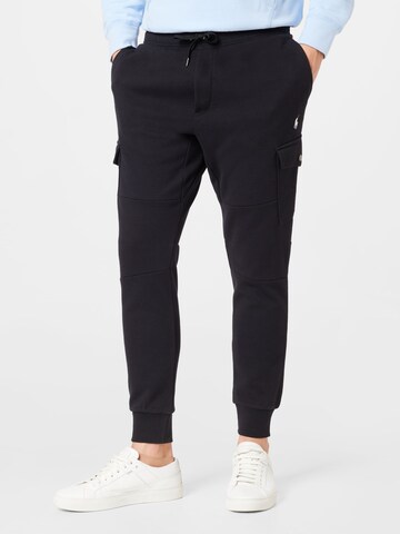 Polo Ralph Lauren Tapered Cargo Pants in Black: front