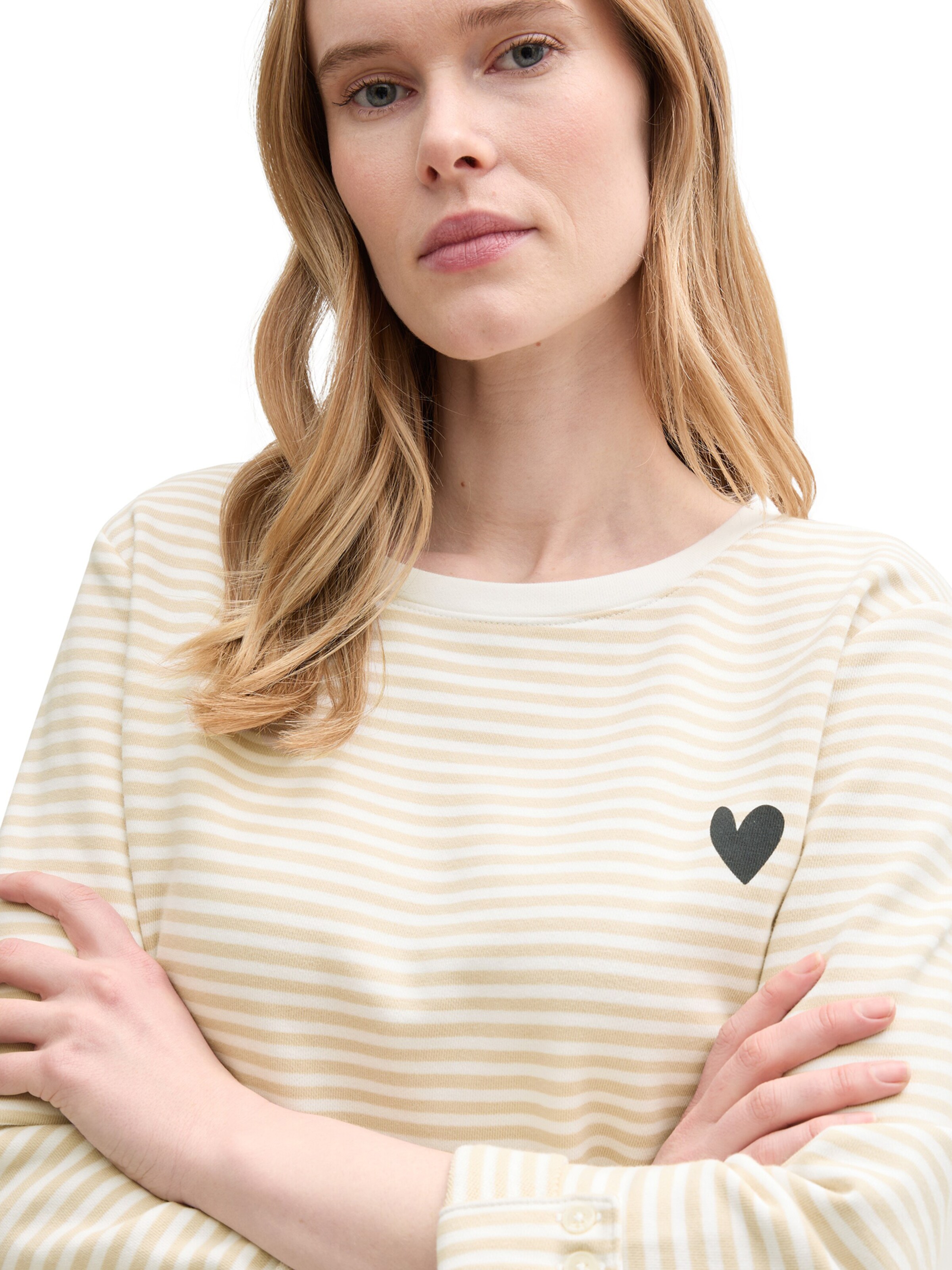 TOM TAILOR Μπλούζα φούτερ σε μπεζ