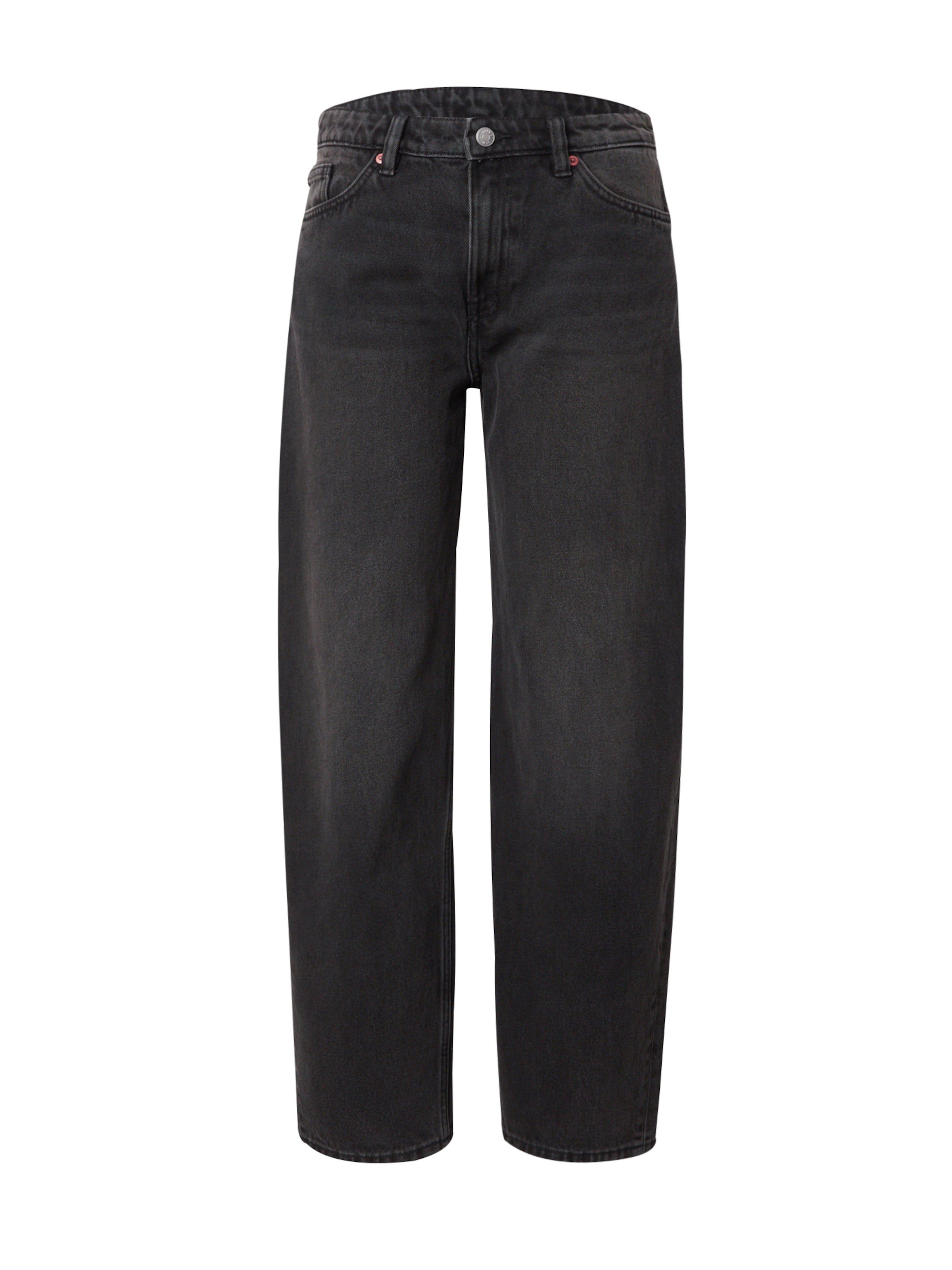 Monki Loosefit Jeans in Schwarz: Vorderseite