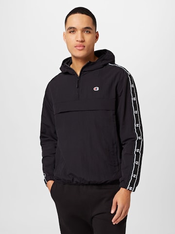 Champion Authentic Athletic Apparel Athletic Jacket in Black: front