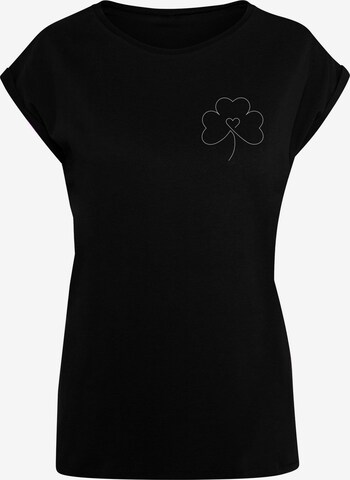 Maglietta 'Spring - Leaf Clover Flower' di Merchcode in nero: frontale