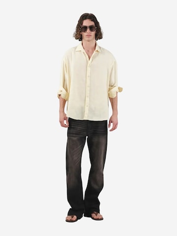 Giesto Comfort fit Button Up Shirt in Yellow