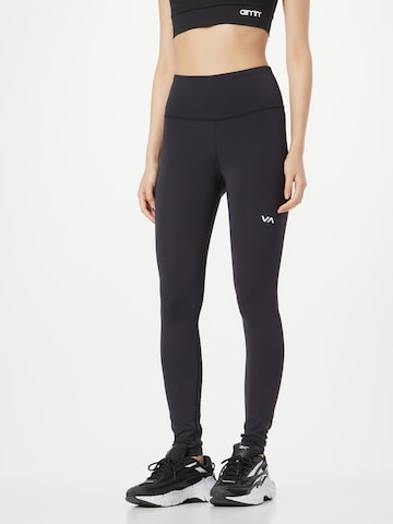 RVCA Skinny Leggings in Black: front