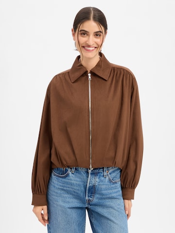 BOSS Between-season jacket 'C_Jasuede' in Brown: front
