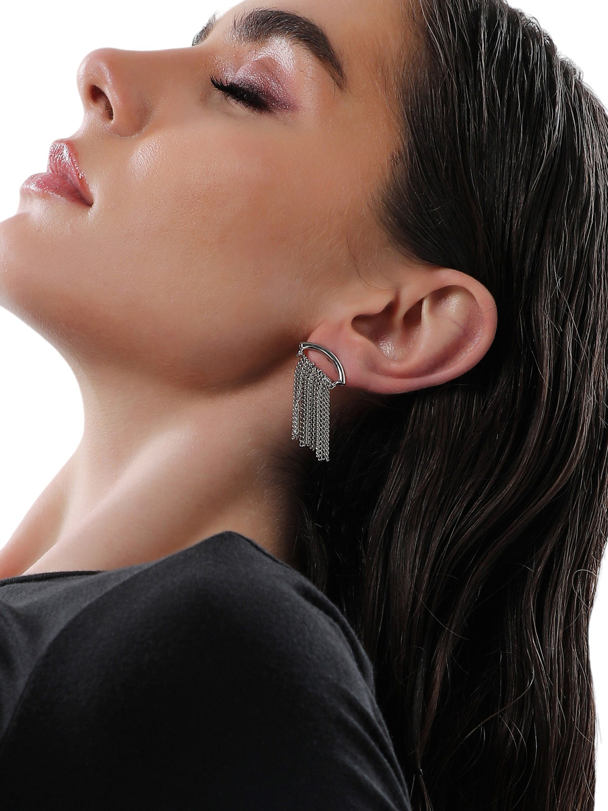 SOHI Kõrvarõngas ' Paulette ', värv Hõbe: eest vaates