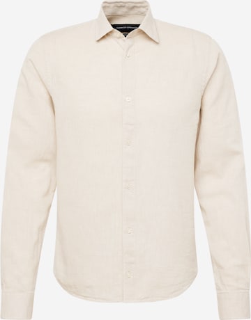 Clean Cut Copenhagen Regular fit Overhemd 'Jamie' in Beige: voorkant