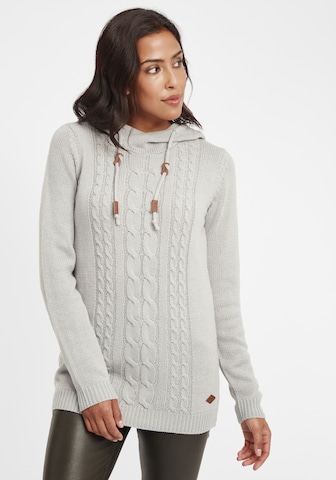 Oxmo Pullover 'Cable' in Grau: Vorderseite