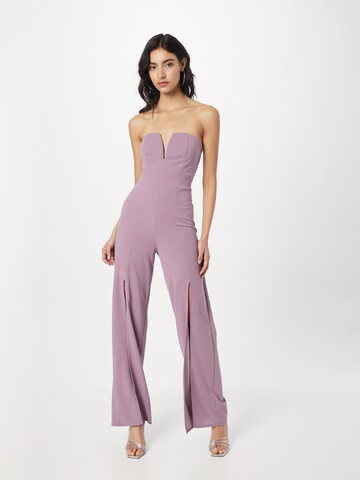 WAL G. Jumpsuit 'LANEY' in Lila: voorkant
