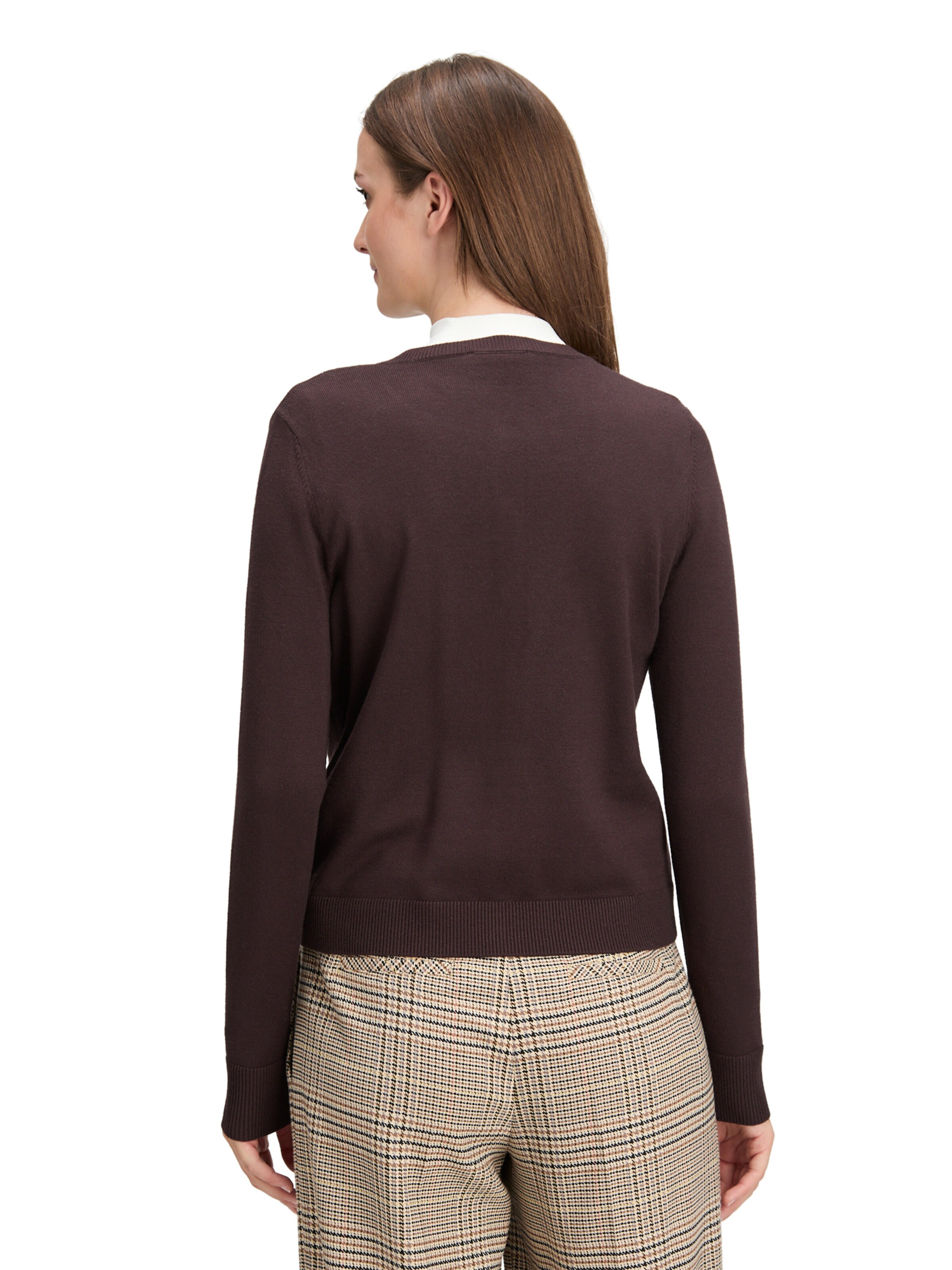 Cartoon Gebreid vest in Bruin