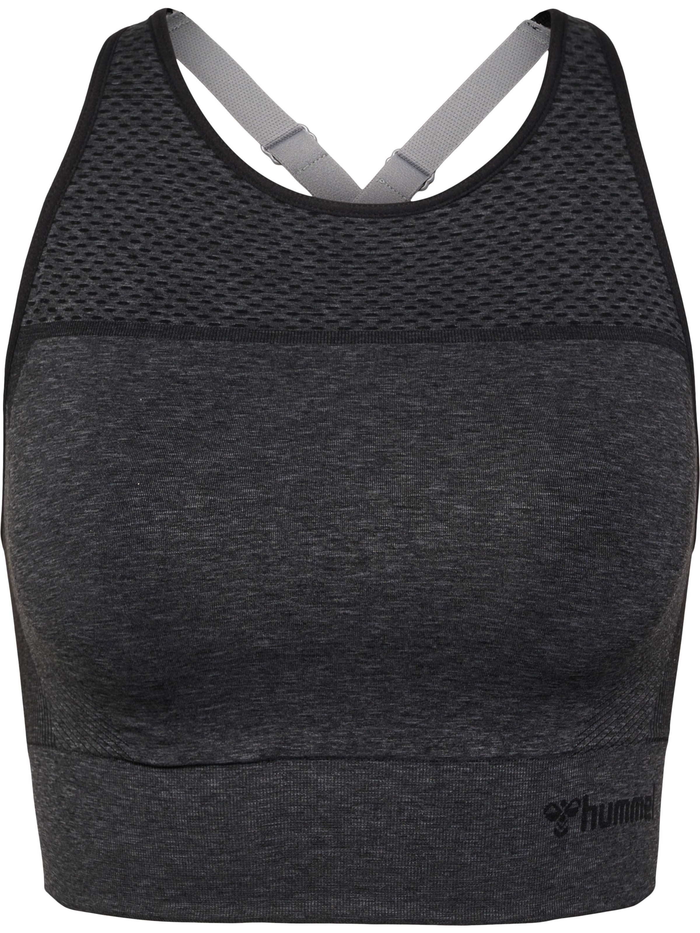 Hummel Bustier Sport-BH 'Hana 2.0' in Schwarz: Vorderseite