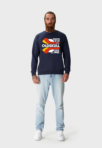 Oldskull Sweatshirt 'Retro Tokyopolis' in Blue