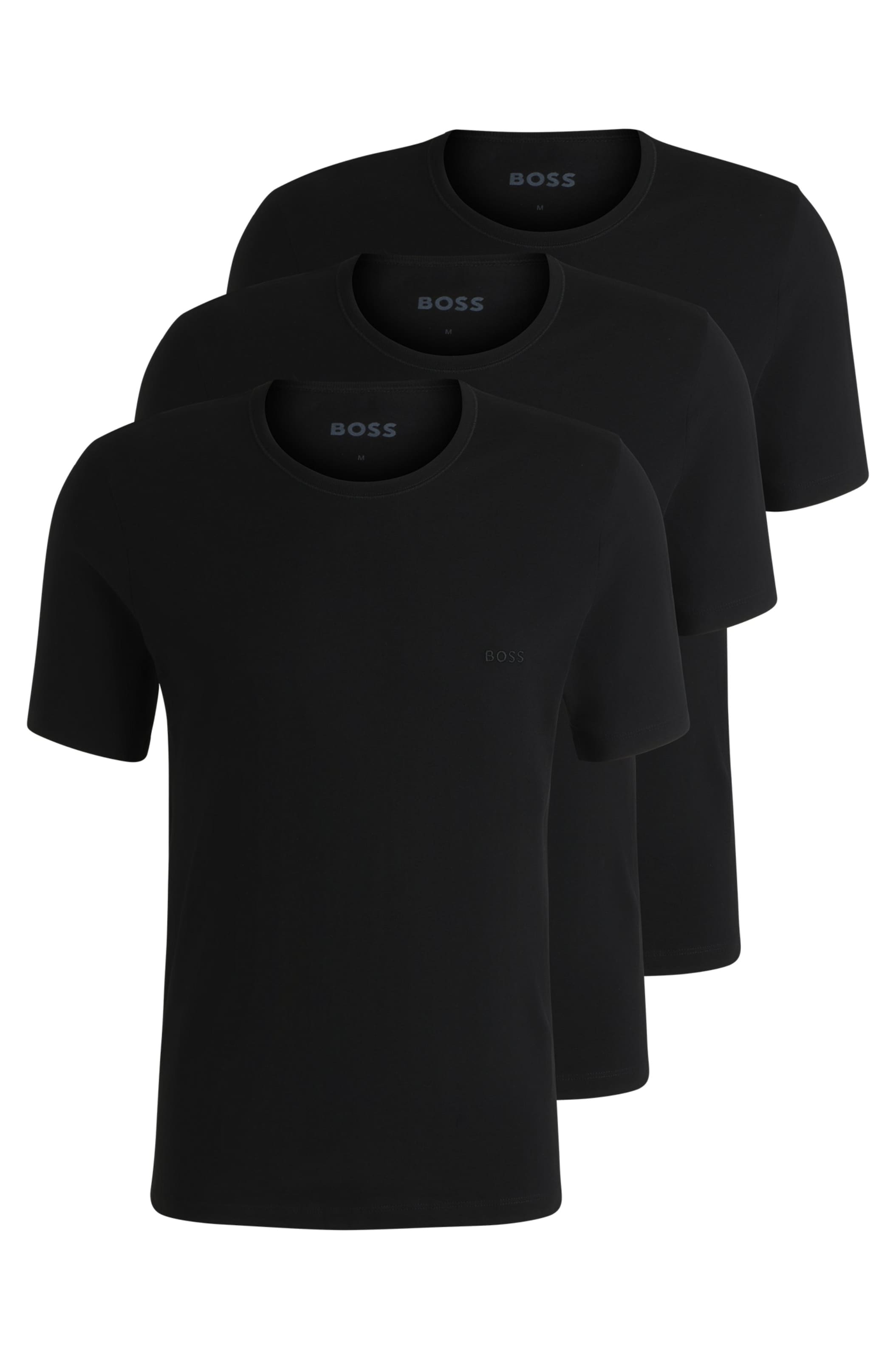 Coupe regular T-Shirt BOSS en noir : devant