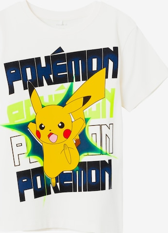 NAME IT Shirt 'MACI POKEMON' in White: front