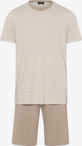 Hanro Pyjama kort ' Night & Day ' in Beige: voorkant