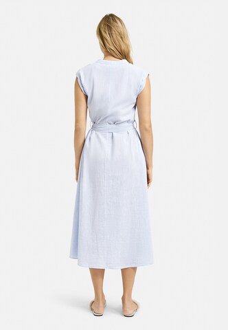 Milano Italy Ärmelloses Midikleid mit Bindegürtel in Blau