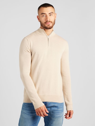 Pull-over TOPMAN en beige : devant