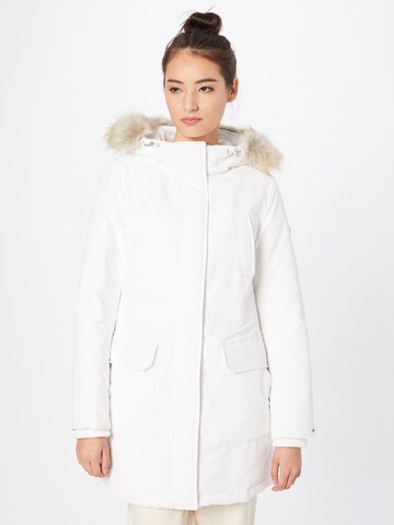 Tommy Jeans Winter Coat in White: front