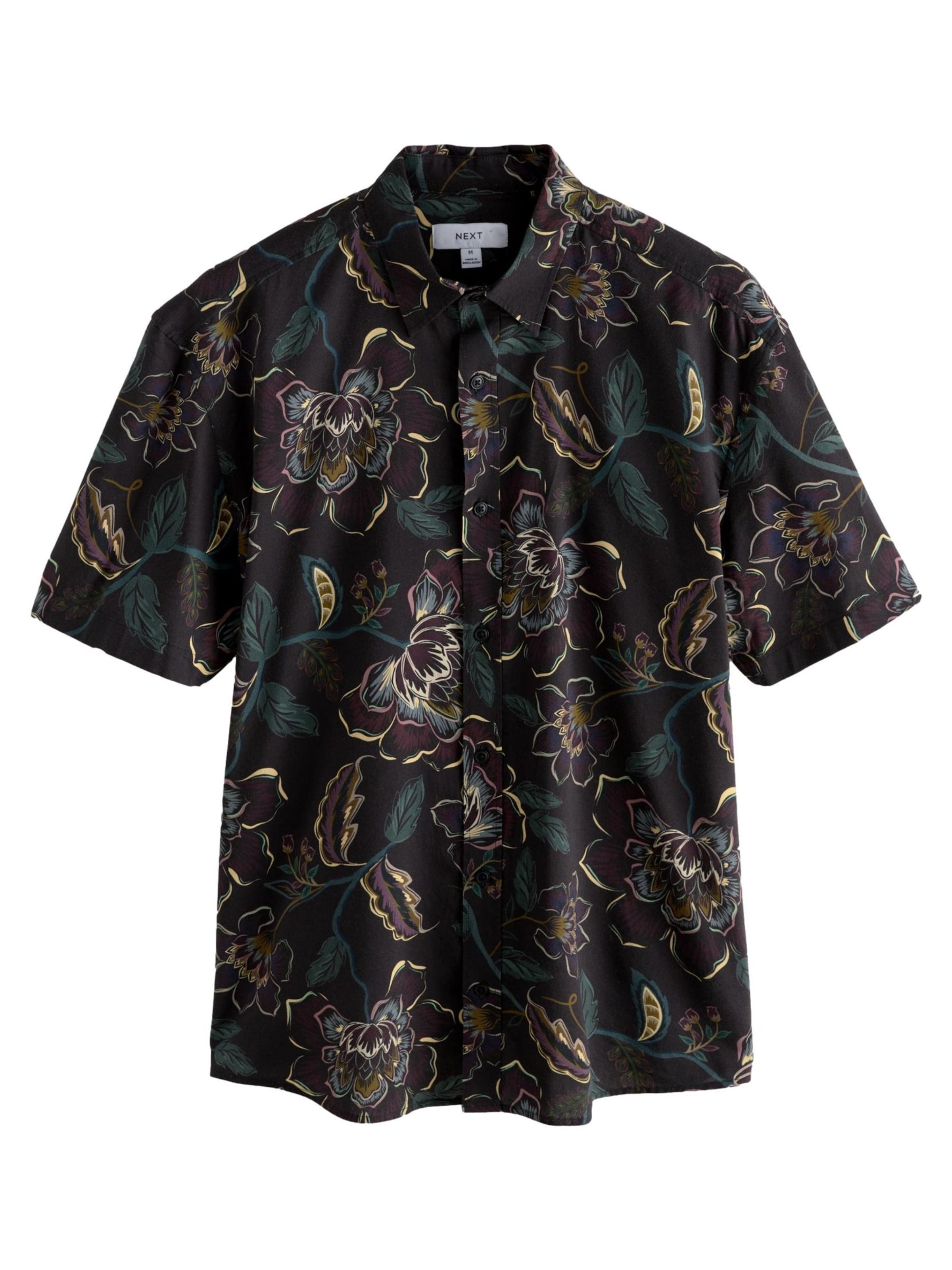 Next Средняя посадка Рубашка в Черный: спереди