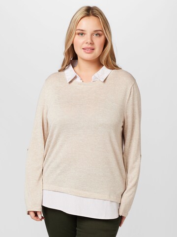 Z-One Shirt 'Linda' in Beige: voorkant