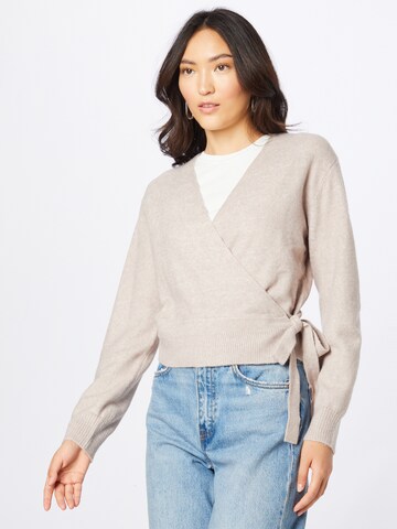 ABOUT YOU Knit cardigan in Beige: front