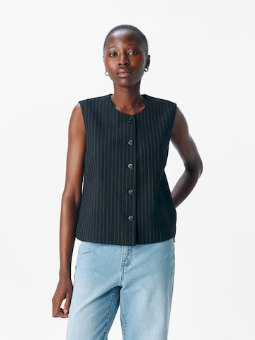 Gilet OBJECT en noir : devant