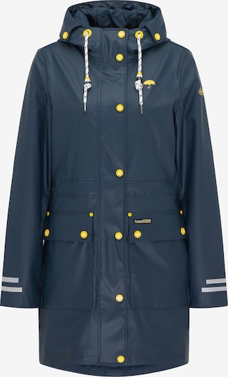 Schmuddelwedda Manteau mi-saison en marine / jaune / blanc, Vue avec produit