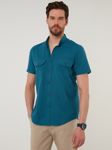 Buratti Regular fit Button Up Shirt 'Buratti' in Blue: front