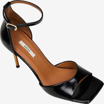 Sandales à lanières 'Abendsandalen' Desa en noir : devant