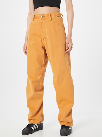 Regular Jean G-Star RAW en jaune : devant