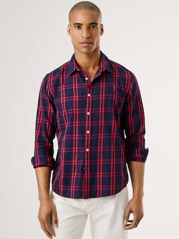 Coupe regular Chemise 'Conrad' Pepe Jeans en bleu : devant
