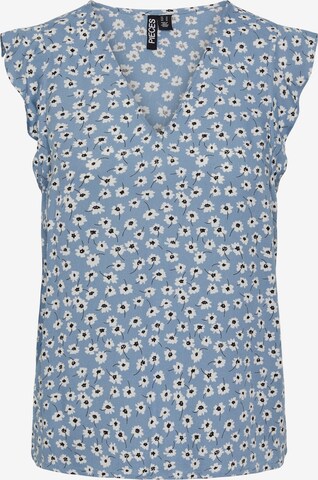 PIECES Blouse 'NYA' in Blauw: voorkant