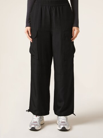 CALZEDONIA Loosefit Cargohose in Schwarz